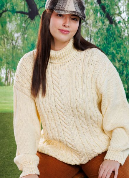 Free Knit Cabled Pullover Pattern