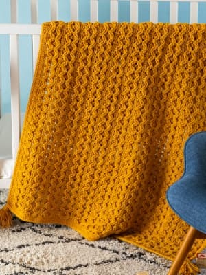 Free Golden Waves Throw Pattern