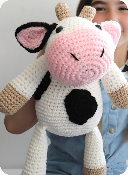 Free Crochet Cow Stuffie Pattern