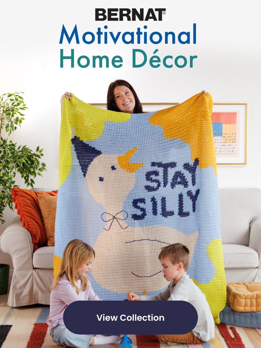 Free Bernat Motivational Home Decor Pattern Roundup
