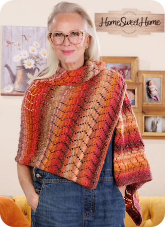 Free Knit Chevron Eyelets Shawl Pattern
