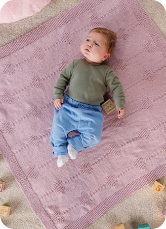 Free Belle Cœur Knit Baby Blanket Pattern