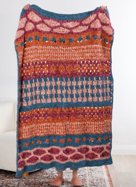 Free Sampler Stitched Crochet Blanket Pattern