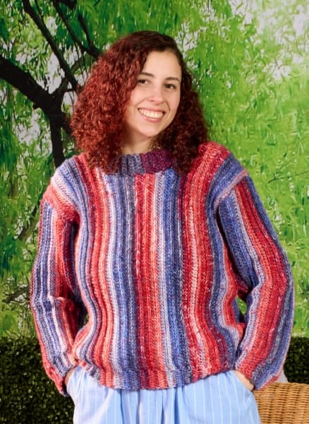 Free Sizzling Stripes Crochet Pullover Pattern