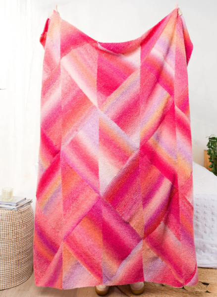 Free Patchwork Triangles Knit Blanket Pattern