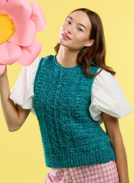 Free Classic Cabled Crochet Vest Pattern