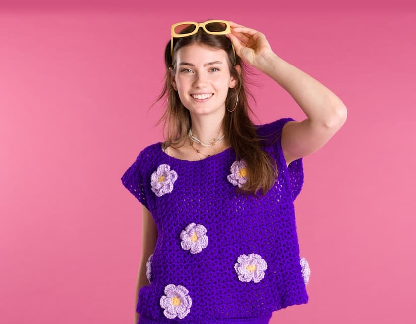 Free In Bloom Crochet Top Pattern