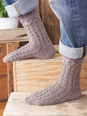 Free Knit Xox Socks for Him Pattern