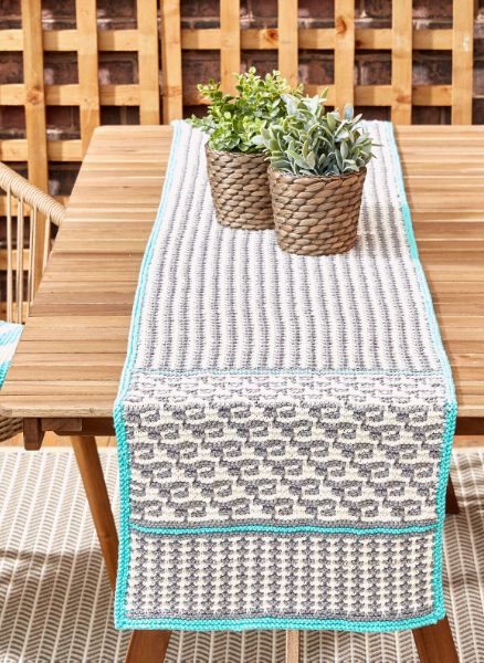 Free Mosaic Knit Table Runner Pattern
