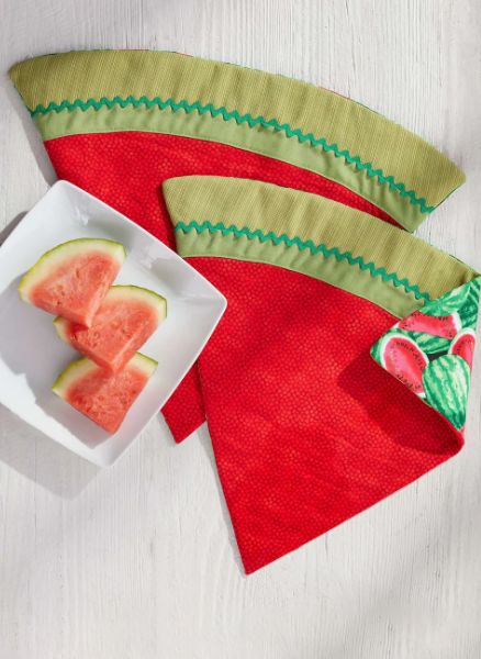 Free Sewing Watermelon Wedge Placemats
