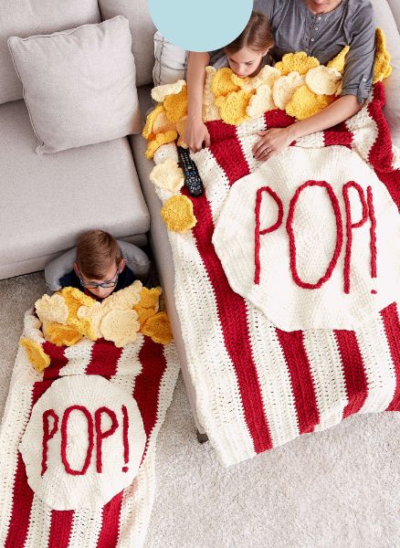 Free Pop! Pop! Popcorn Crochet Snuggle Sack Pattern