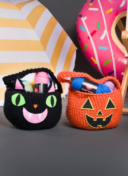 Free Happy Hauntings Crochet Candy Baskets Pattern