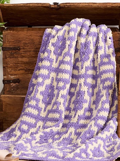 Free Prism Pathways Mosaic Crochet Blanket Pattern