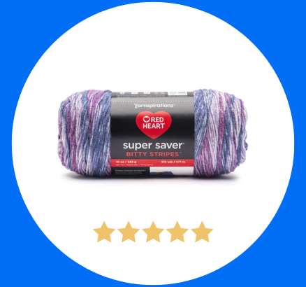 Red Heart Super Saver Bitty Stripes Yarn - Save 25% Off