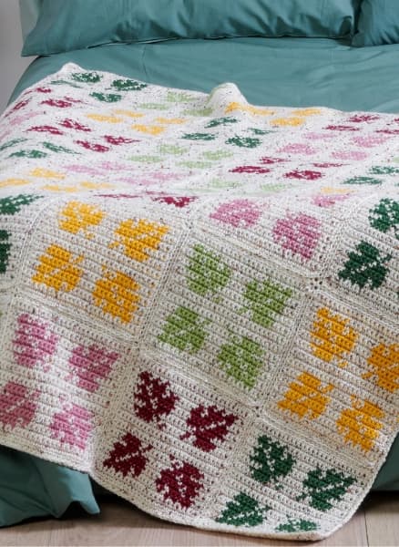 Free Botanical Beauty Crochet Blanket Pattern