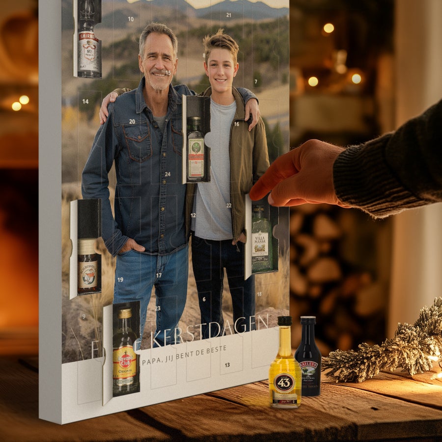 Gepersonaliseerde adventskalender met drank