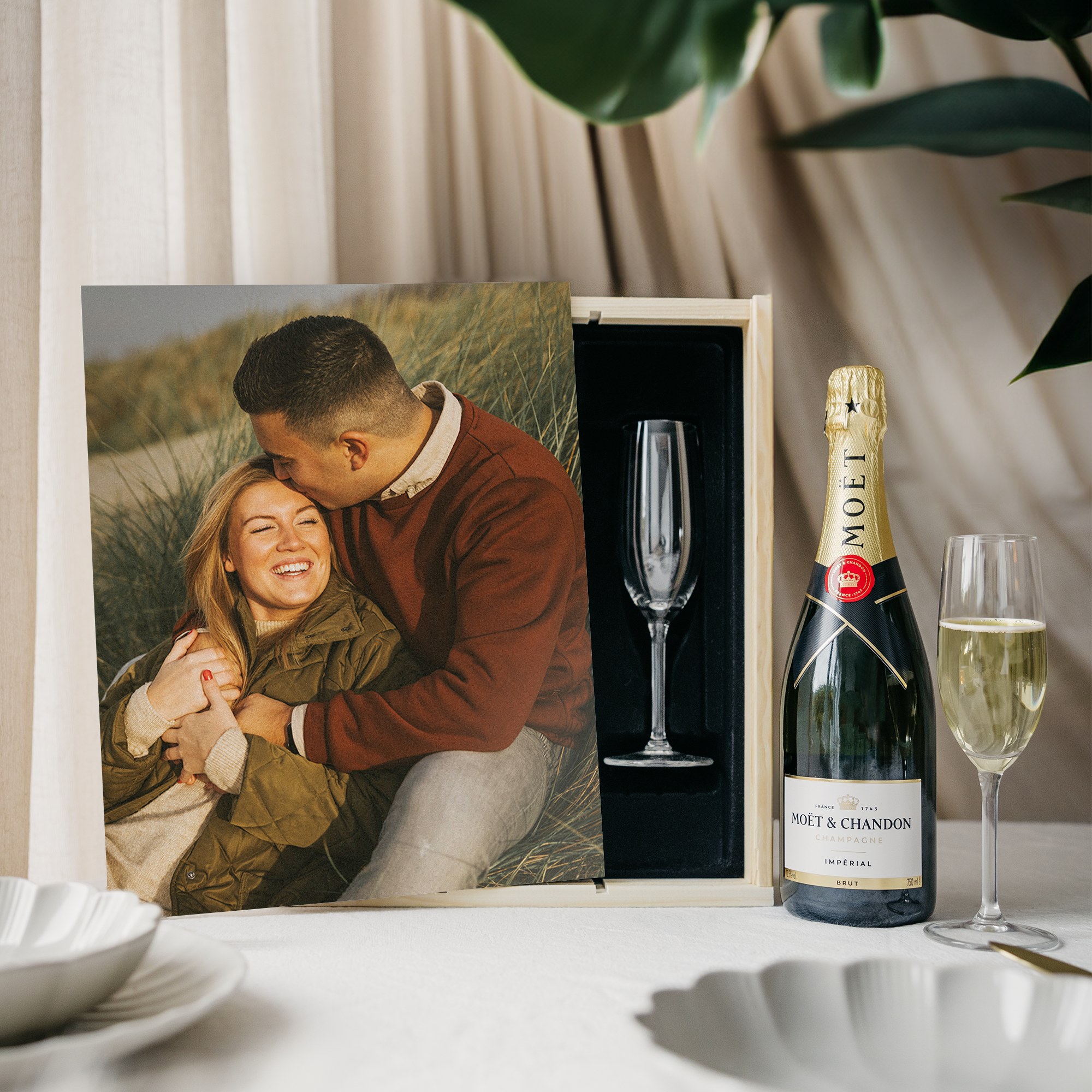 Moët & Chandon champagne pakket met glazen