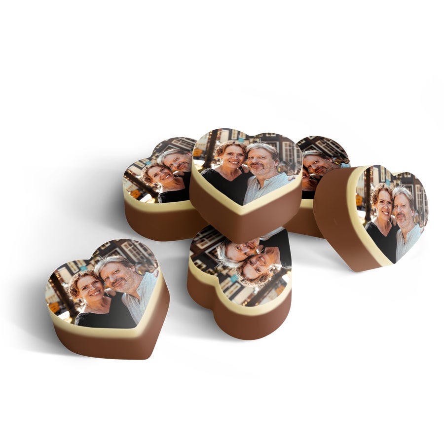 Hartjes bonbons met foto