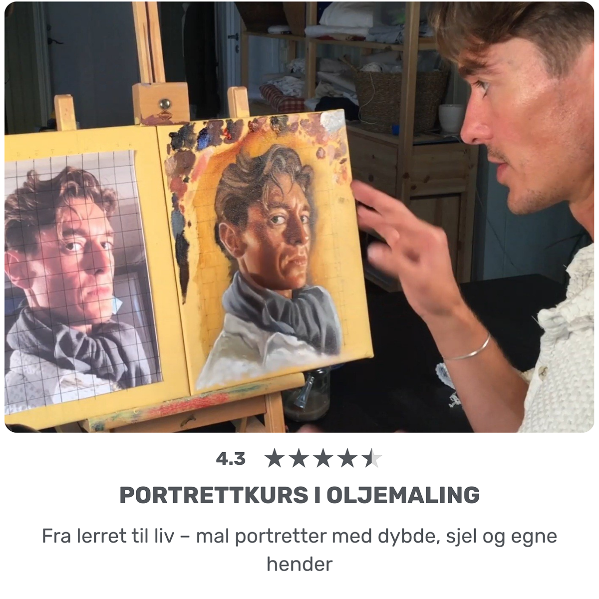 Portrettkurs i oljemaling