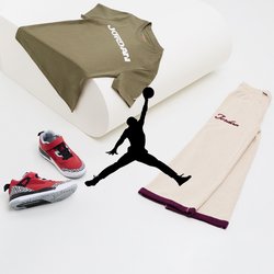 Maglietta verde oliva con testo 