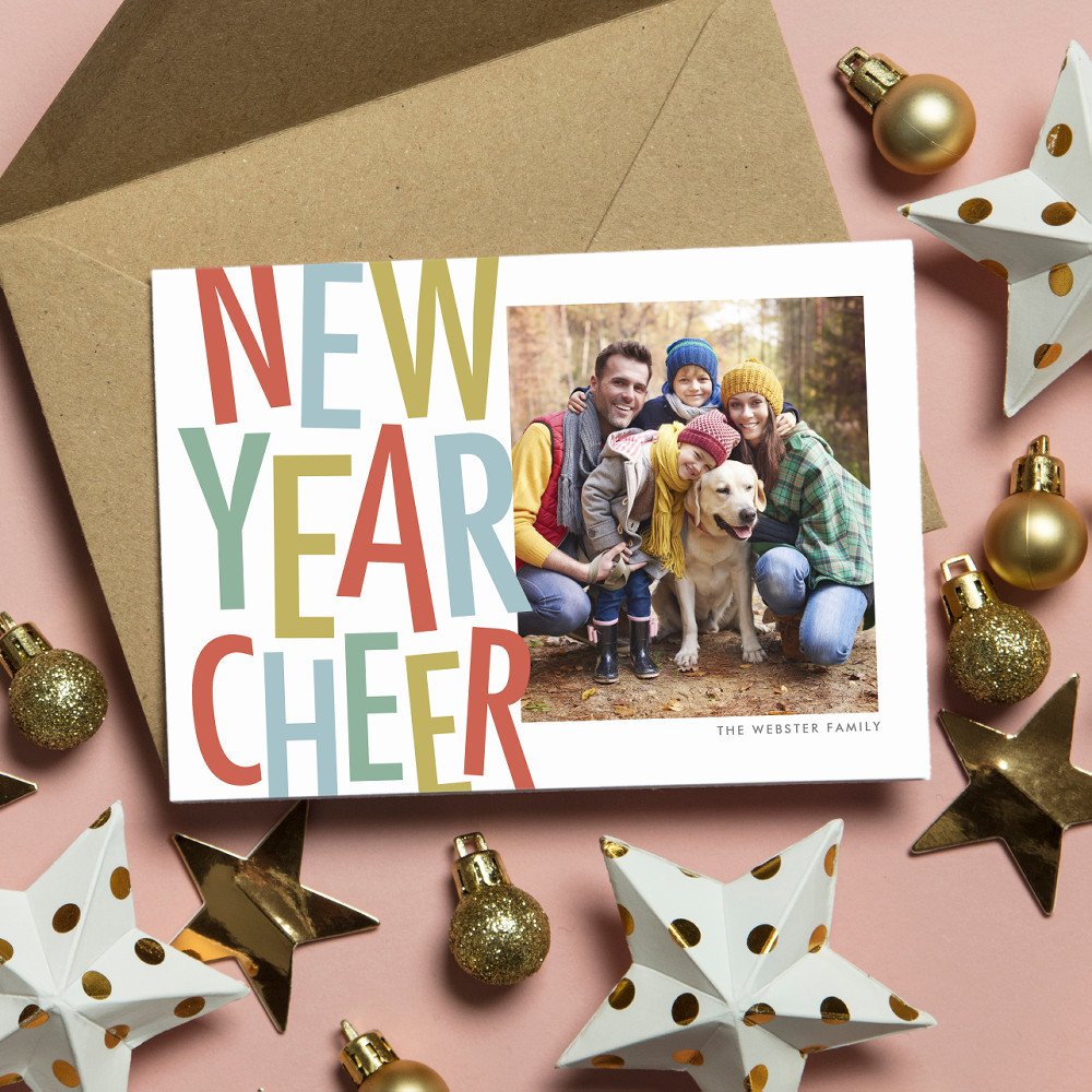 Flat New Year Card