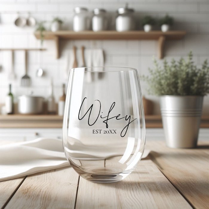 A custom wine glass