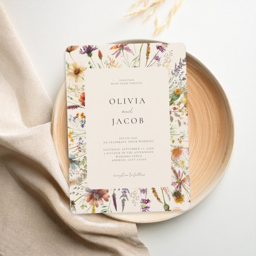 Floral wedding invite
