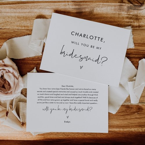 Bridesmaid cards