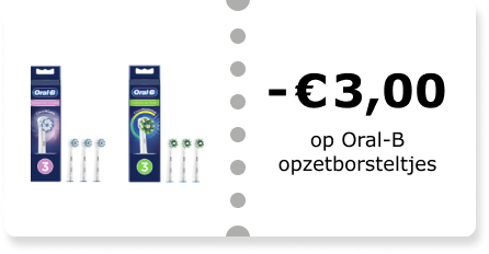 -€3,00 op Oral-B opzetborsteltjes