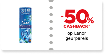 -50% cashback op Lenor geurparels