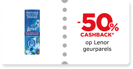 -50% cashback op Lenor geurparels