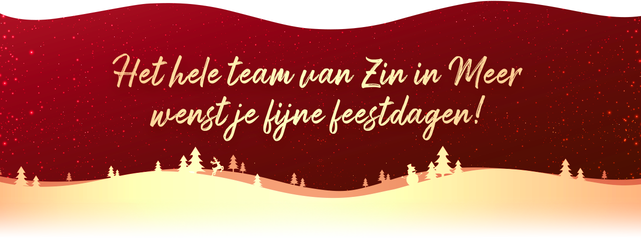 Het hele team van Zin in Meer wenst je fijne feestdagen!