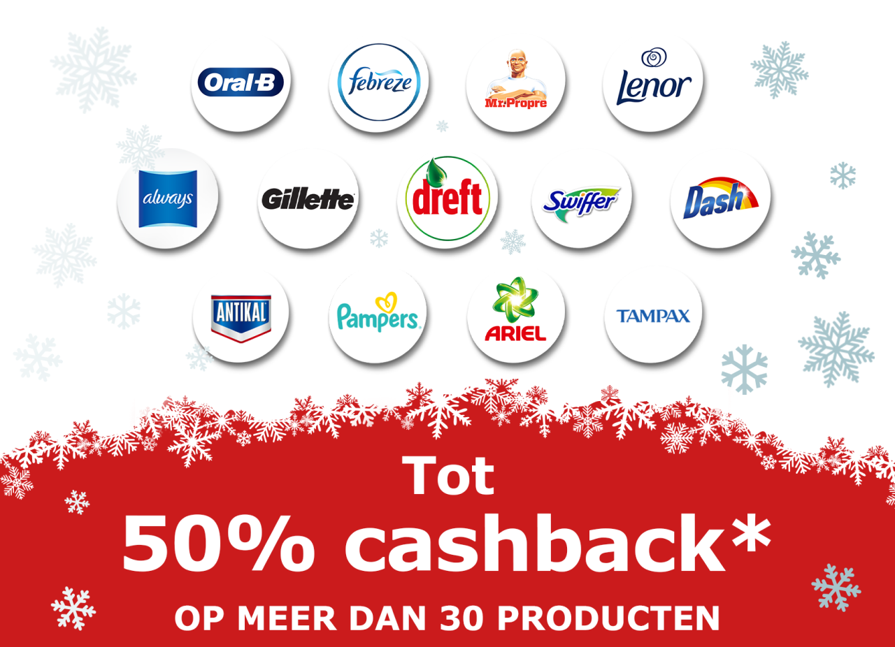 Pak je annbiedingen! Tot -50% cashback op meer dan 30 products