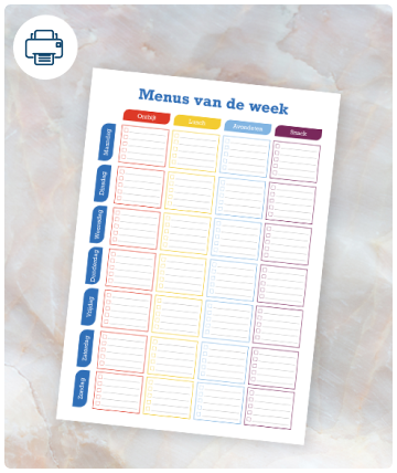 Maaltijdplanning voor de week