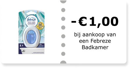 -€1,00 bij aankoop van een Febreze Badkamer