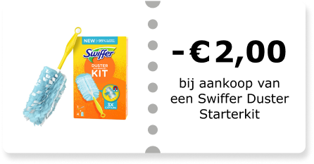 -€2,00 bij aankoop van een Swiffer Duster Starterkit