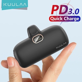 KUULAA Mini Power Bank 5000mAh PowerBank Fast Charging Portable Charger For iPhone 16 15 14 Xiaomi Samsung poco External Battery