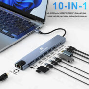 תחנת עגינה 10 ב-1 USB-C – חיבור מתקדם לכל הצרכים שלך