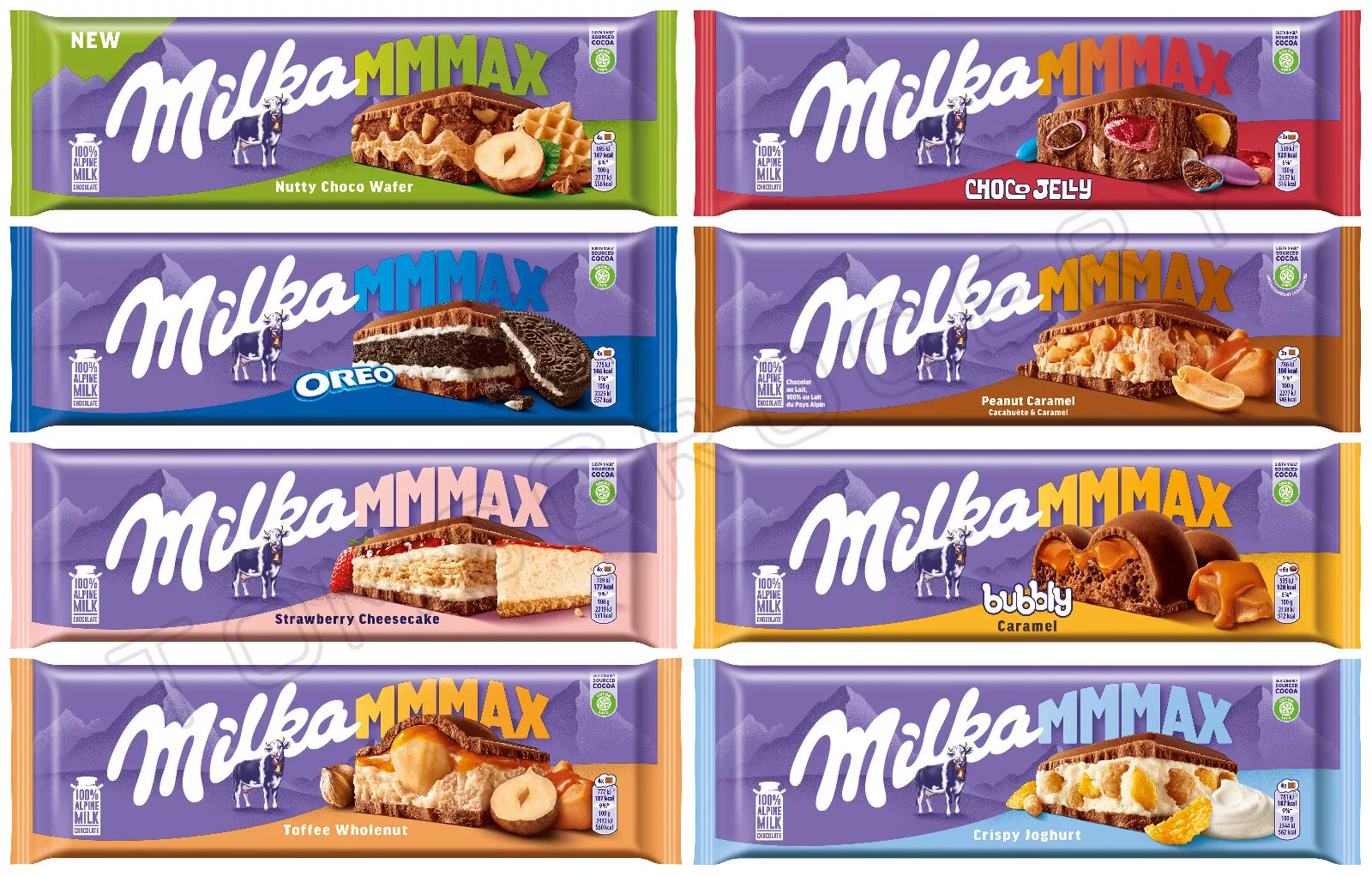 MILKA MMMAX Large Chocolate Bars Variety Bundle European Sweets Candy Treats