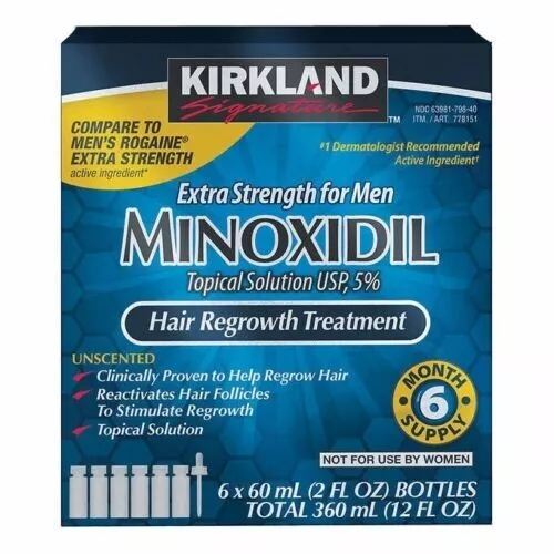 ️Kirkland Minoxidil 5% Hair Regrowth Solution Extra Strength 6 Month Supply️