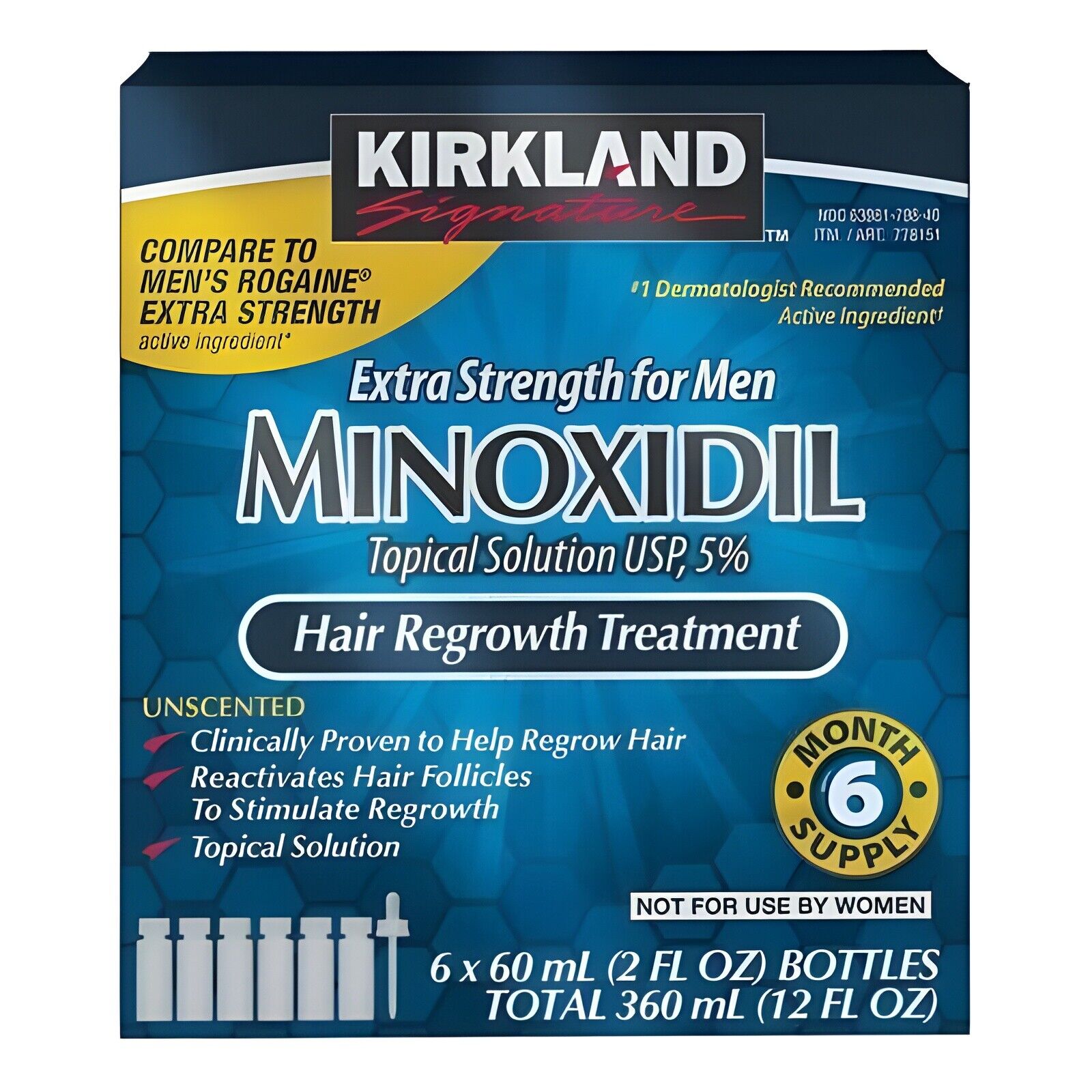 ️Kirkland Minoxidil 5% Hair Regrowth Solution Extra Strength 6 Month Supply️