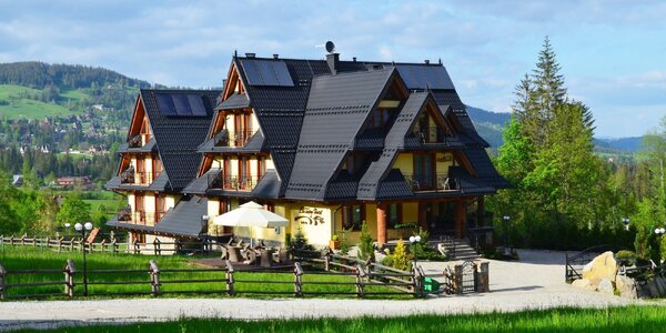 Ekologický hotel blízko Zakopaného s výhľadom aj wellness