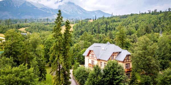 Neobmedzená wellness dovolenka v secesnej Ville Meribel***** v Tatranskej Lomnici s výhľadom na Tatry