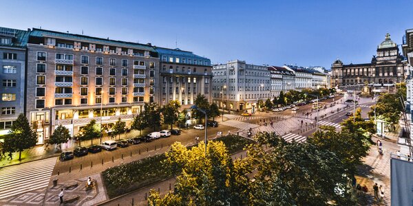 Exkluzívny 5* hotel priamo na Václavskom námestí: raňajky aj prehliadka múzea