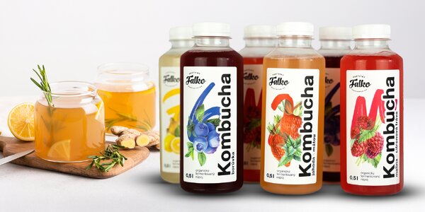 Kombucha na imunitu aj trávenie: 6 alebo 12 500ml fľašiek