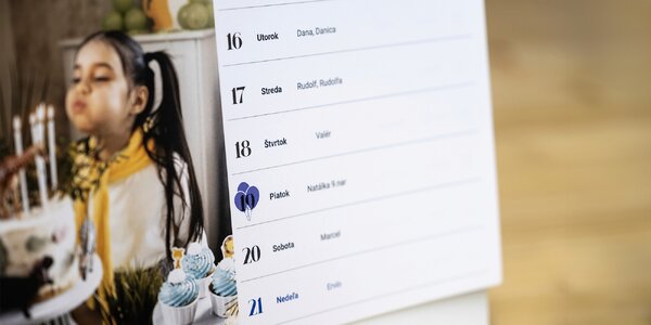 Nástenné i stolové kalendáre z vlastných fotografií