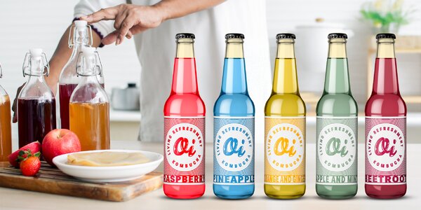 Oi® kombucha: ananás, malina aj degustačný balíček