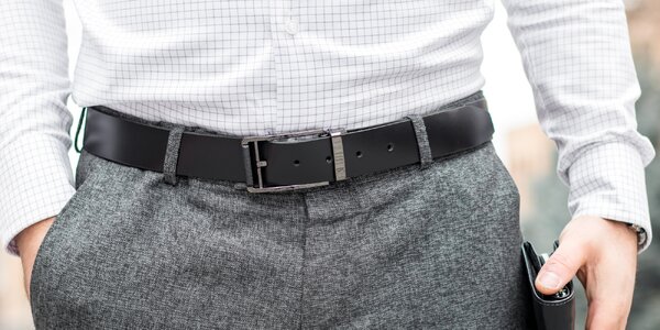 Pánske kožené opasky, rôzne veľkosti a druhy