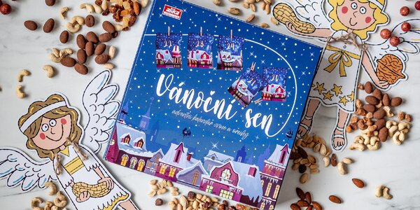 Zdravý adventný kalendár s orieškami a ovocím