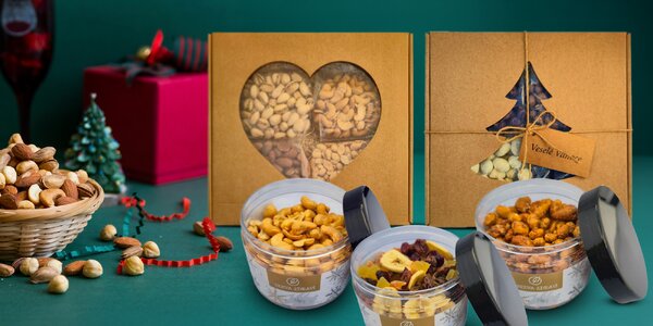 Orechy v dózach aj vianočných 4 ks balíkoch
